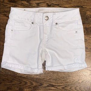White Jean Shorts